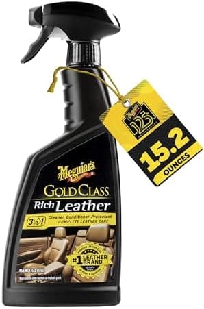 Meguiar's Gold Class Rich Leather Cleaner and Conditioner 3-in-1 Spray, Non-Greasy Car Leather Cleaner and…