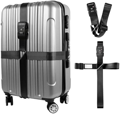 travel inspira Travel Inspira Luggage Straps for Suitcases with TSA Lock, Protect Your Luggage Anti-Burst…