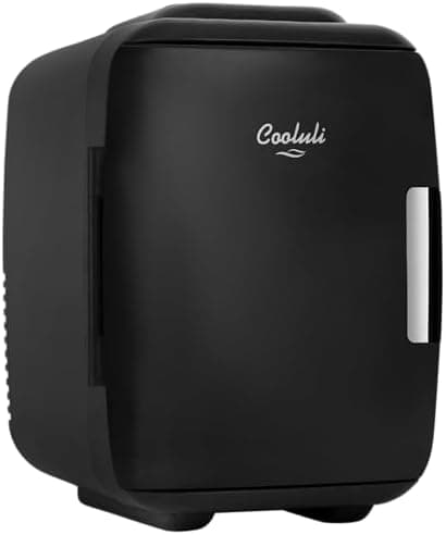 Cooluli Mini Fridge for Bedroom - Car, Office Desk & Dorm Room - Portable 4L/6 Can Electric Plug In Cooler &…
