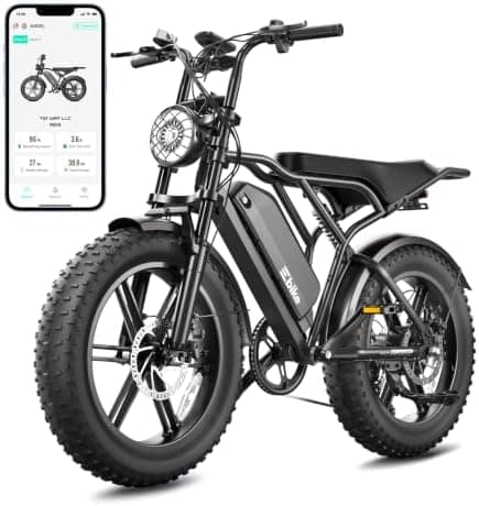 TST Electric Bike for Adults, 1500W Peak Motor 60 Miles Fat Tire Ebike with 48V 15Ah Removable Battery 20" Fat Tire Electric…