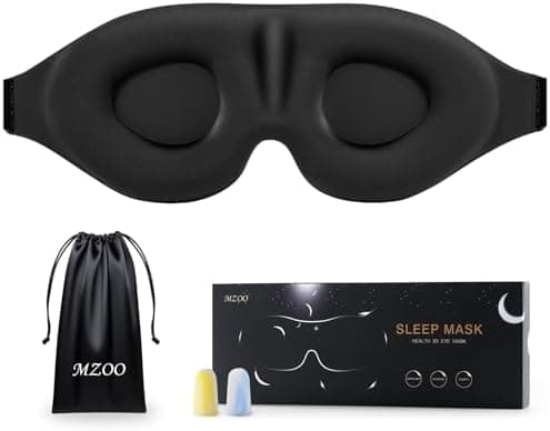 MZOO Luxury Sleep Eye Mask for Side Sleeper Men Women, Zero Eye Pressure 3D Sleeping Mask, Light…