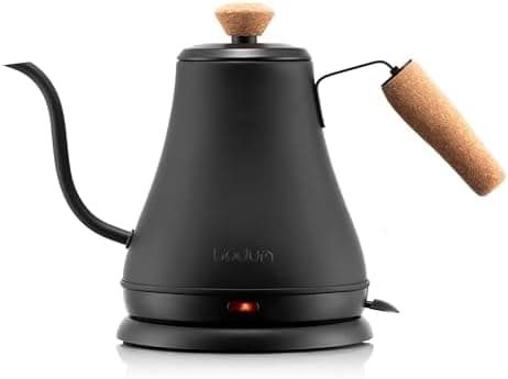 Bodum 27oz Bistro Gooseneck Electric Water Kettle, Pour Over Coffee & Tea, Stainless Steel, Matte…