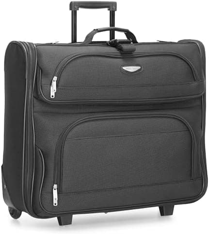 Travel Select Amsterdam Business Rolling Garment Bag, Softside Expandable Rolling 2-Wheeled Suit Carrier, Gray, One Size