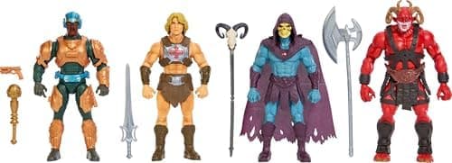 Masters of the Universe Action Figure Toy 4 Pack, He-Man, Skeletor, Man-at-Arms, and Exclusive Goat Man, 5.5 Inch 2026 Movie…