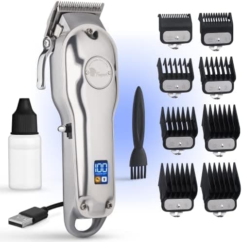 Fagaci Professional Hair Clippers with Extremely Fine Cutting, Cordless Hair Trimmer for Men & Women, Barber Clippers for Salon &…