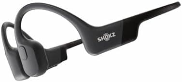 SHOKZ OpenRun Bone Conduction Open-Ear Bluetooth Sport Headphones, Running Workout Bundle with Waterproof Carrying Case & Sweat…
