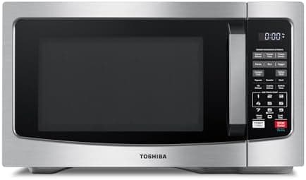 TOSHIBA EM131A5C-SS Countertop Microwave Ovens 1.2 Cu Ft with 12.4" Removable Turntable Smart Humidity Sensor, 12 Auto Menus Mute…