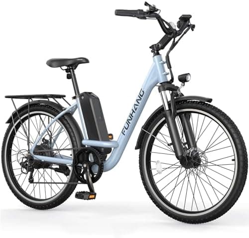 Funhang Electric Bike for Adults, 26" City Cruiser Ebike with 1000W Peak Motor, 20MPH 50 Miles Commuter Adult Electric Bicycles…