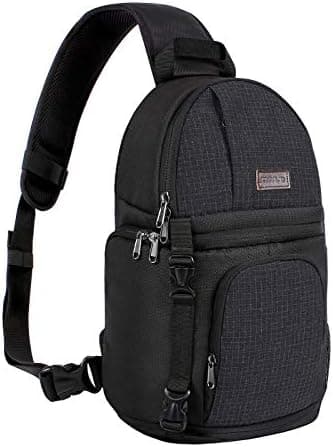 MOSISO Camera Sling Bag, DSLR/SLR/Mirrorless Camera Case Shockproof Photography Camera Backpack with Tripod…