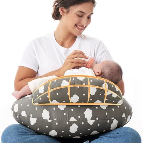 Momcozy Original Nursing Pillow for Breastfeeding-Innovative Safety Guard - Wider Feeding Pillows for More Support for Mom &…