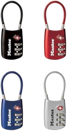 Master Lock Master Lock Set Your Own Combination TSA Approved Luggage Lock, Travel Zipper Padlock is Perfect for Suitcases, Bags…