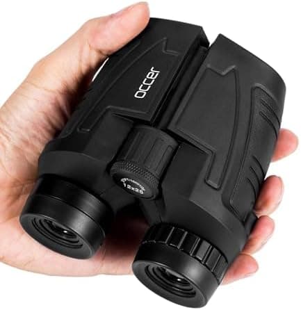 Occer 12x25 Compact Binoculars for Adults and Kids, Large Eyepiece Waterproof Binocular with Low Light Vision,High Powered Easy…