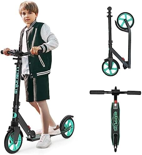 WAYPLUS KS1 Kick Scooter for Ages 6+,Kid, Teens & Adults. Max Load 240 LBS. Foldable, Lightweight, 8IN Big Wheels for Kids, Teen…