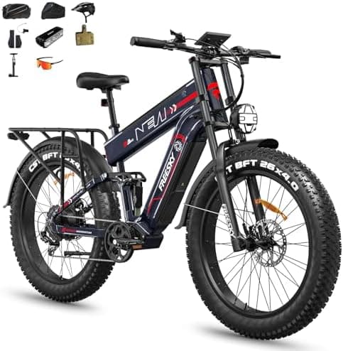 FREESKY 2026 Alaska Pro Dual Battery 48V 45AH LG Cells 200 Miles 40MPH Electric Bike for Adult, 4000W High-Torque Motor Long…