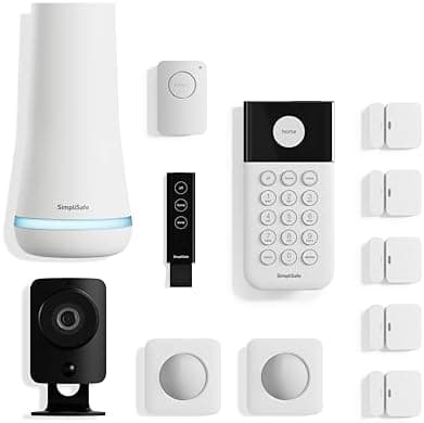 SimpliSafe 12 Piece Wireless Home Security System w/HD Camera - Optional 24/7 Professional Monitoring - No…