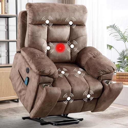 CANMOV Large Power Lift Recliner Chair with Massage and Heat for…