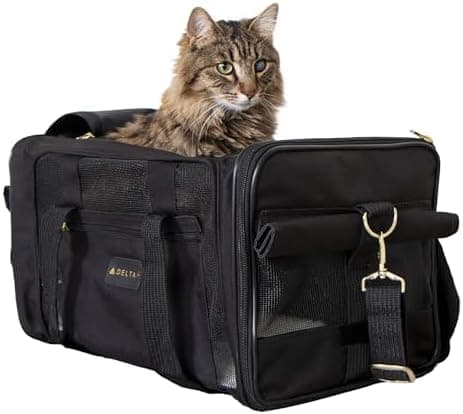 Sherpa Delta Airlines Travel Pet Carrier, Airline Approved & Guaranteed On Board - Black, Medium