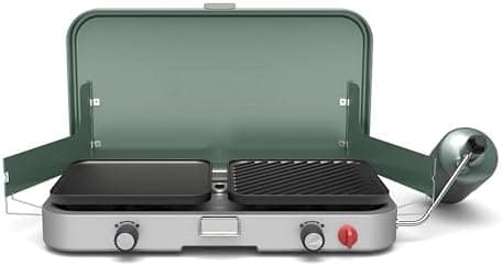Coleman Cascade 3-in-1 Outdoor Camp Stove, Portable Cooktop with Included Cast-Iron Grill & Griddle Accessories, 24,000 BTUs of…