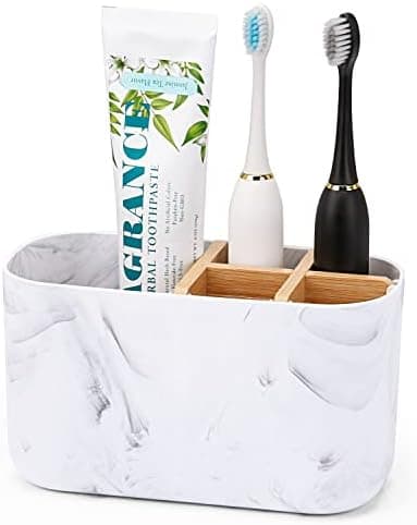 GFWARE Toothbrush Holders for Bathrooms, 5 Slots Bamboo Toothbrush…