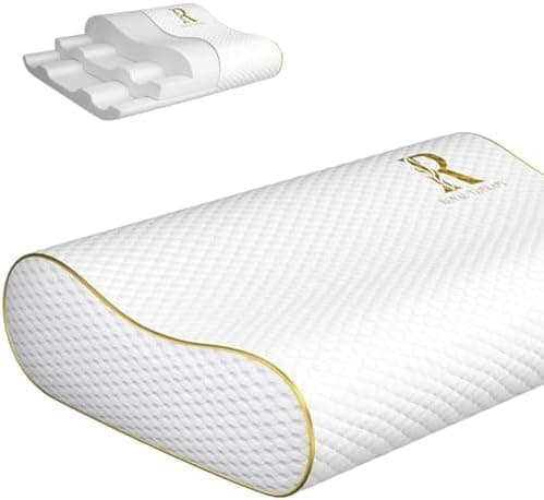 Royal Therapy Memory Foam Pillow, Queen Neck Pain Relief, Contour Cervical Pillow, for Neck and Shoulder Pain, Side, Back and…