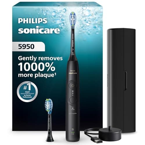Philips Sonicare 5950 Series Electric Toothbrush, with Pressure Sensor, for Sensitive Gums, 6 Brushing Settings, SmarTimer…