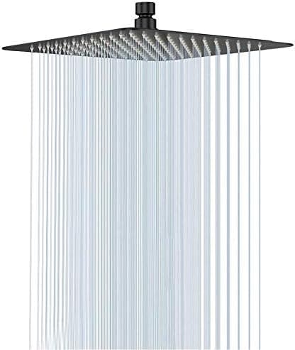 NearMoon Rain Shower Head, High Flow Stainless Steel Square Rainfall Shower, Waterfall Bath Shower…
