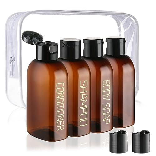 Cosywell Travel Bottles for Toiletries 4pcs 3.4oz Travel Shampoo and Conditioner Bottles TSA Approved Travel…