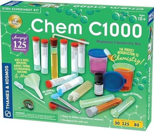 Thames & Kosmos Chem C1000 V2.1 Beginner Chemistry Set | 125 Hands-On Experiments for Ages 10+, Explore…