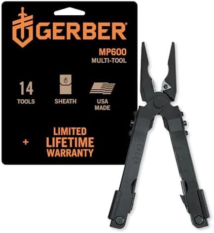 Gerber Gear 07550G1N Needle Nose Pliers Multitool 600 Multi-Plier, Black
