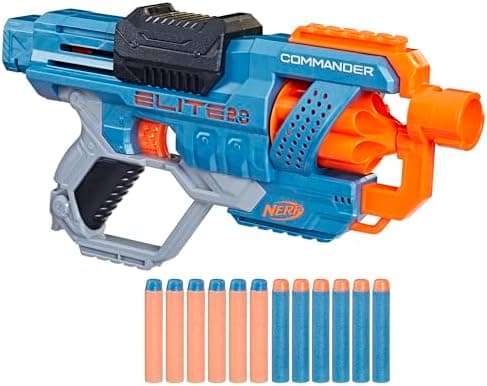 Nerf Elite 2.0 Commander RD-6 Dart Blaster, 12 Darts, 6-Dart Rotating Drum, Outdoor Toys, Ages 8 and Up