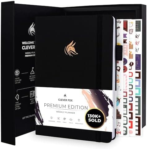 Clever Fox Planner Premium Edition – Undated Luxurious Weekly & Monthly Planner to Increase…