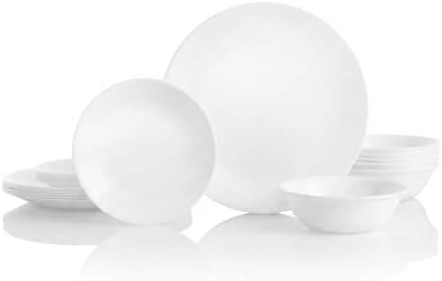 Corelle Vitrelle 18-Piece Service for 6 Dinnerware Set Triple Layer Glass and Chip Resistant…
