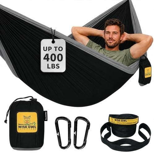Wise Owl Outfitters Camping Hammock – up to 500lbs Portable Hammock…