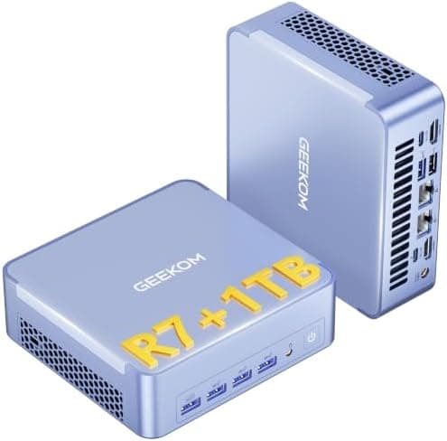 GEEKOM AX8 Max Silent Operation Mini PC Office/Multitasking/NAS, AMD Ryzen 7 8745HS |16GB DDR5 1TB SSD|Windows 11 Pro |Radeon…