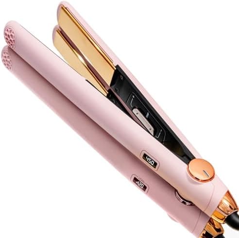 TYMO Flat Iron Hair Straightener and Curler 2 in 1 with 10s Fast…