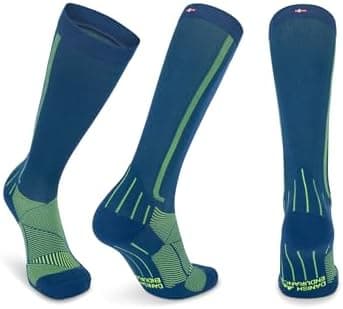 DANISH ENDURANCE 1 & 2 Pack Compression Socks 21–26 mmHg, Graduated Running & Travel, for Men & Women…
