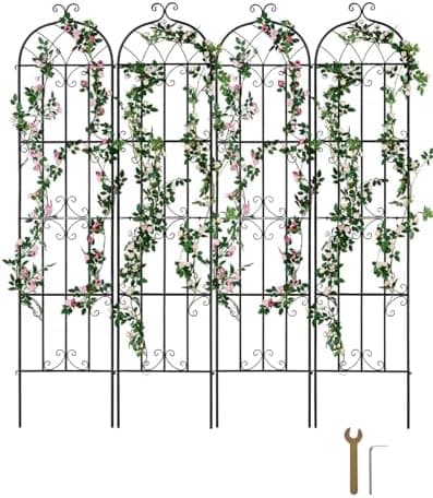 VEVOR Garden Trellis for Climbing Plants, 87 x 20 in, 4 Packs…