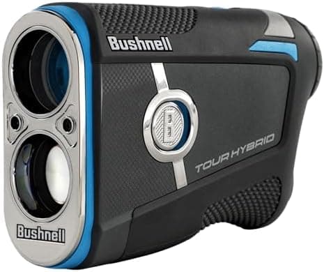 Bushnell Golf Tour Hybrid Laser Rangefinder – GPS, Slope Compensation, Pinseeker w/Visual JOLT Flag Lock, Magnetic Cart Mount…
