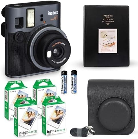 Fujifilm Instax Mini 41 Instant Camera Vintage Black. + Fujifilm Value Pack (40 Sheets) + Shutter Accessories…