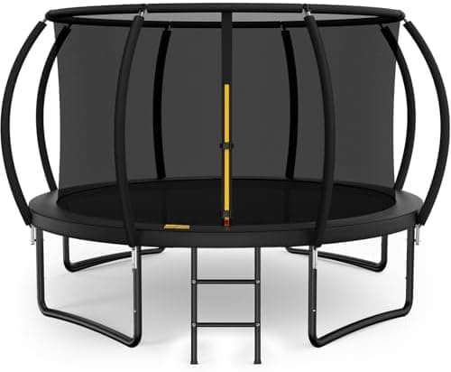 10FT 12FT 14FT 15FT 16FT Outdoor Trampoline with Enclosure Net, Heavy Duty Yard Trampolines, ASTM Approval Recreational…
