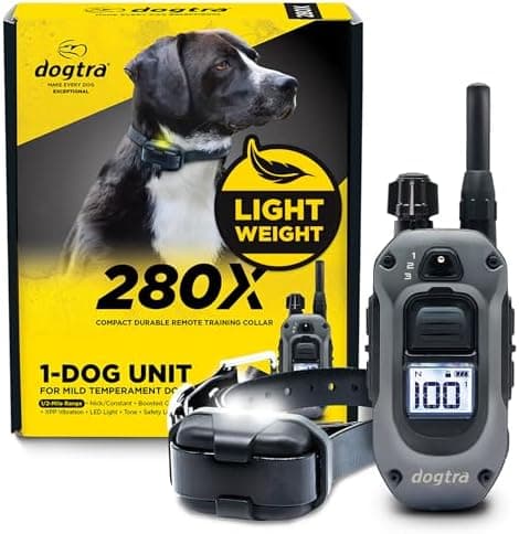 Dogtra 280X E-Collar with Remote [New Edition] 10 lbs+, 1/2 Mile…