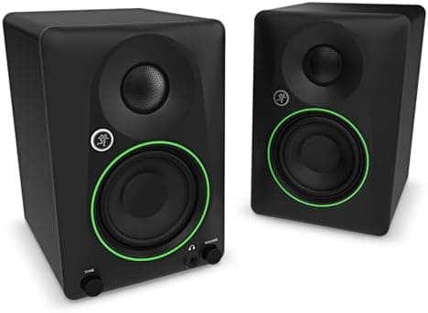 Mackie CR3.5 3.5" Creative Reference Powered Studio Monitors with Tone Knob and Location Switch — Active Speakers for Music…
