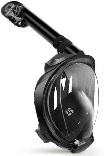 Greatever G2 Full Face Snorkel Mask with Latest Dry Top System,Foldable 180 Degree Panoramic View Snorkeling Mask with Camera…