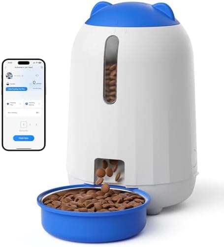 PAPIFEED Automatic Cat Feeder with App, 2.4G WiFi Cat Food Dispenser, 3L Timed Cat Feeders for Dry Food, 10 Meals/Day, 6…