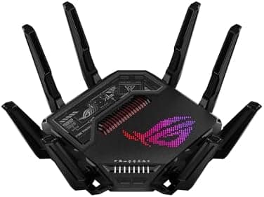 ASUS ROG Rapture GT-BE98 PRO First Quad-Band WiFi 7 Gaming Router supports 320MHz, Dual 10G Port…