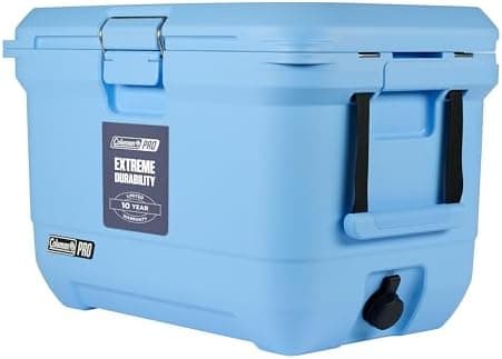Coleman Pro Heavy-Duty 45qt Ultra-Light Premium Hard Cooler, Extra-Thick Insulation Keeps Ice up to 4 Days, 74-Can Capacity