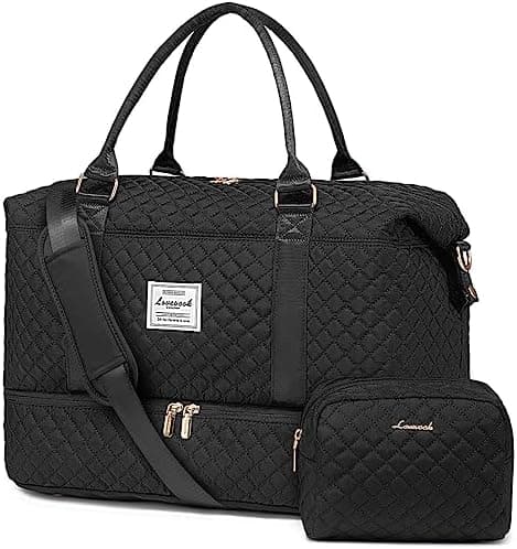 LOVEVOOK Travel Duffle Bag,Weekender Bags for Women with Shoe Compartment,Carry on Overnight Bag with…