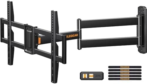 Perlegear Corner TV Wall Mount Long Arm TV Mount Bracket for 37-75 Inch TVs-Full Motion Wall Mount with 32.37” Extension & Swivel…
