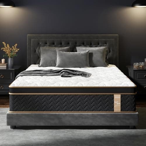 King Mattress 14 Inch, Cooling Hybrid King Mattress in a Box, Individual Pocket Springs-Motion Isolation, Extra…