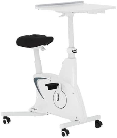 FLEXISPOT Exercise Bikes for Home, Space Saving Under Desk Bike, Stationary Bikes Indoor Bikes with Flywheel 300LBS Heavy Duty…